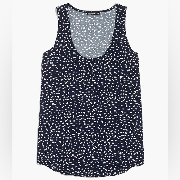 J. Crew Mercantile Sleeveless Top Abstract Polka Dot NWOT - Picture 1 of 7